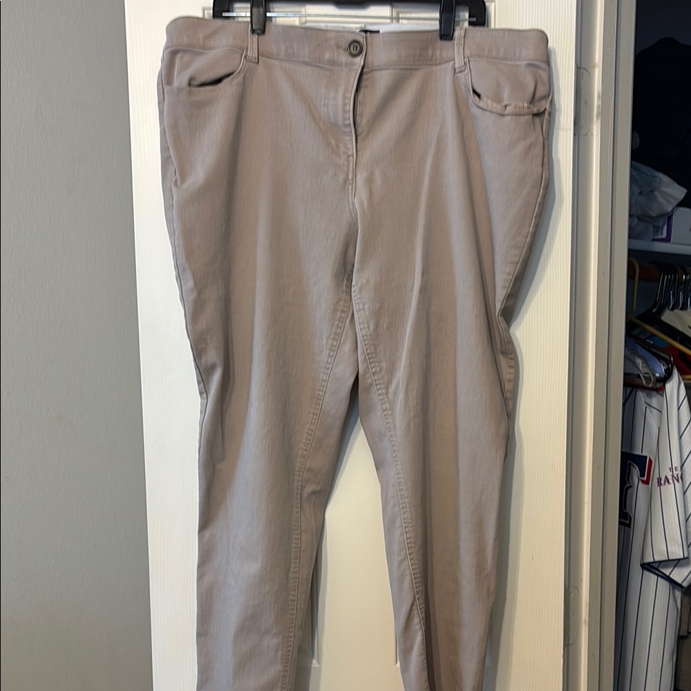 Tan Straight-Leg Trousers with Belt Loops